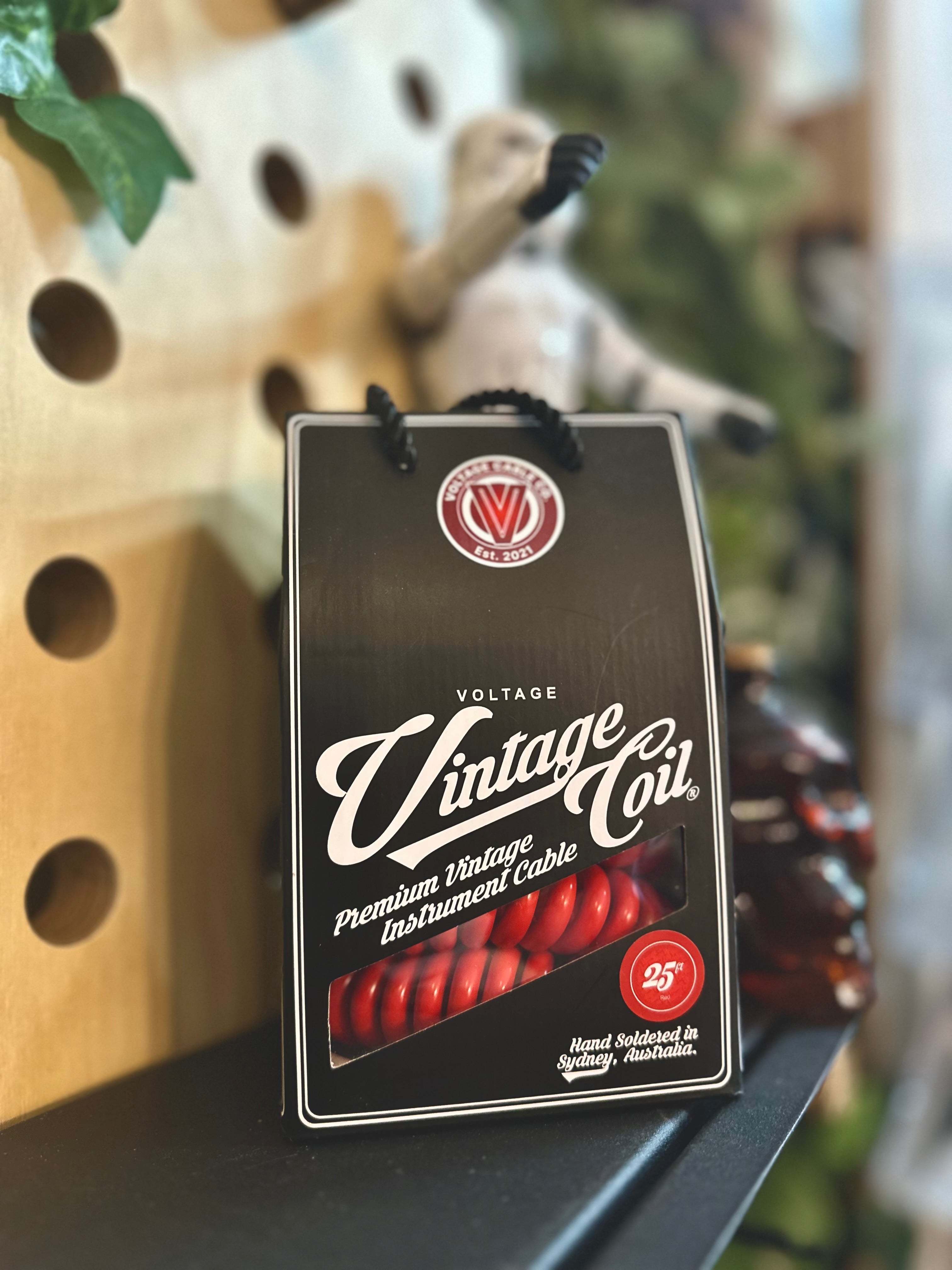Voltage | Vintage Coil Cable | ST-ANGLE | Red | Australian Made 🇦🇺 Voltage | Vintage Coil Cable | ST-ANGLE | Red | Australian Made 🇦🇺